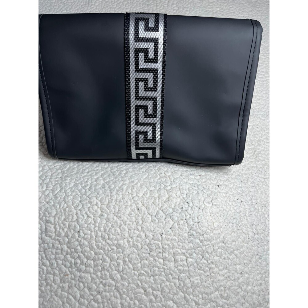 Versace Fragrance Bag Black Silver Make Up With Dust Bag